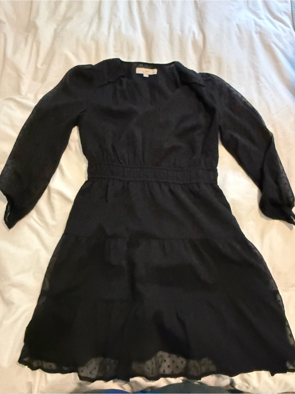 Elegant Black Long-Sleeve Women's Dress